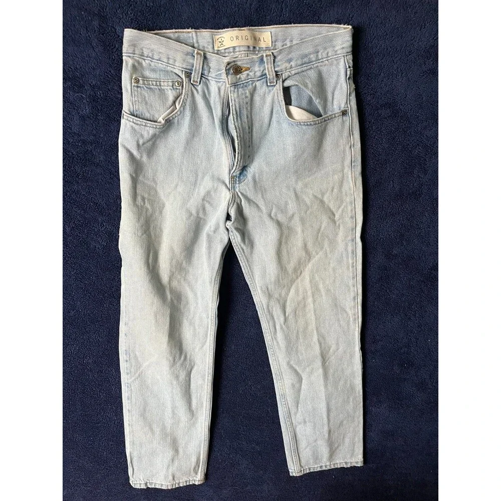 Arizona Jeans Light Wash Denim Regular Fit Blue Brown Men’s Size 32x30 Y2K